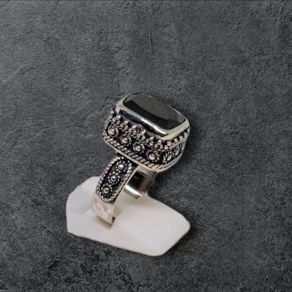 NWT Bali Legacy Elite Shungite Solitaire Ring in Sterling Silver Size 9 - Picture 8 of 12